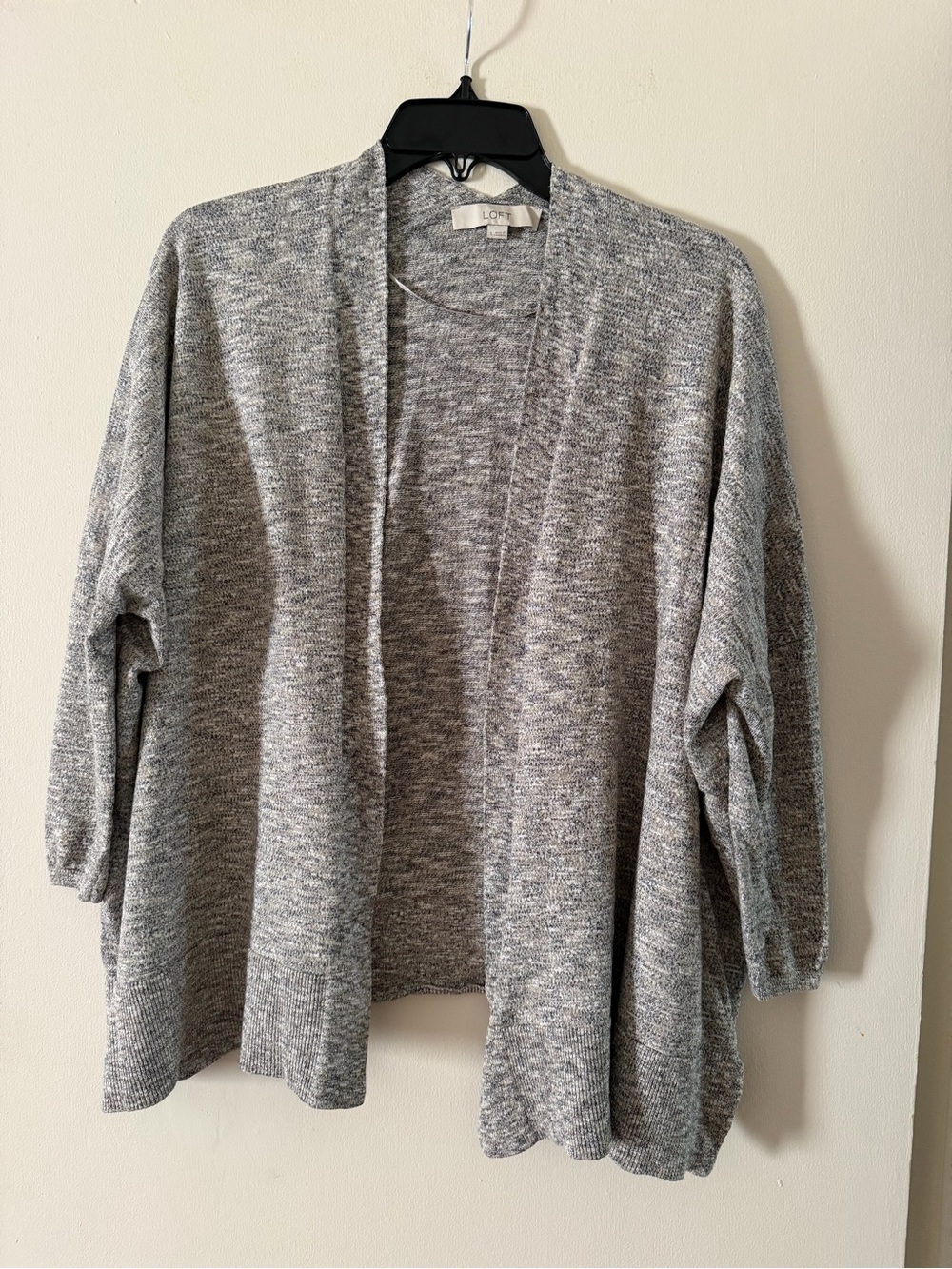 Loft Gray Open-Front Women's Sweater Cardigan